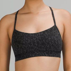 Lululemon Flow Y Nulu Bra Size 6 Leopard Camo Deep Coal Multi